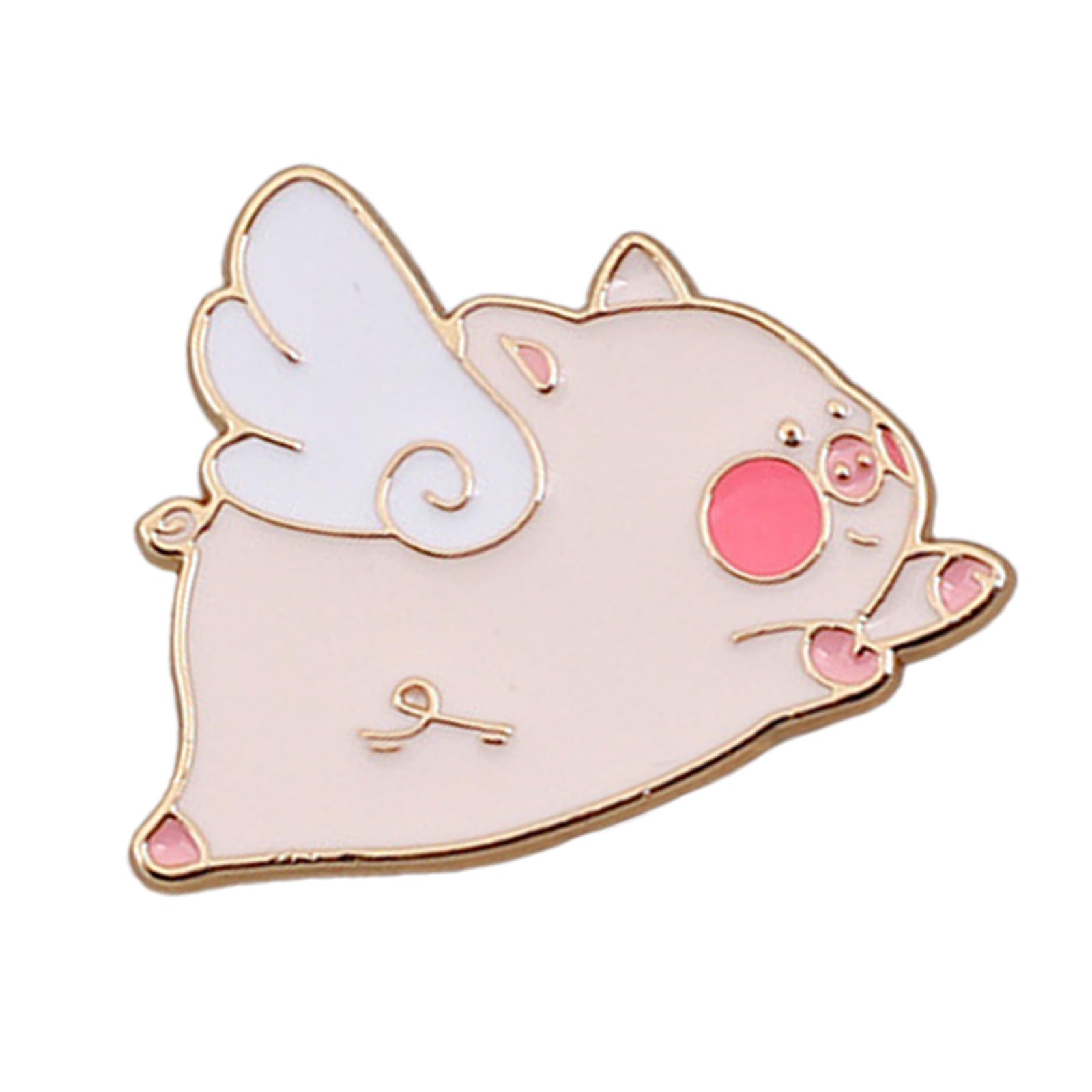 BHFYOB Fashion Charm Brooch Animal Shape Pin Fashionable Flying Pigs Brooch Animal Badges Present for Teens and Children