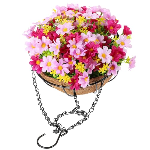 Flores artificiales colgantes realistas Toddmomy de seda resistente a roturas 2