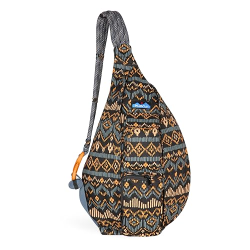Image of KAVU Rope Sling Bag - Large Crossbody Bags for Women & Men | Hands Free, Cross Body for Travel, Hiking & Everyday Carry, with Padded Back, Adjustable Rope Strap & Cotton Canvas