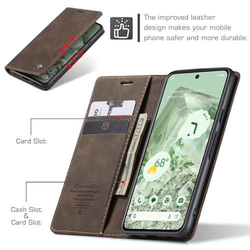 Kowauri GOOGLE PIXEL 8A Case, Leather Wallet Case Classic Design With Card Holder Slot And Magnetic Closure Flip Fold Shockproof Durable Protective Phone Case For Google Pixel 8A thumb #2