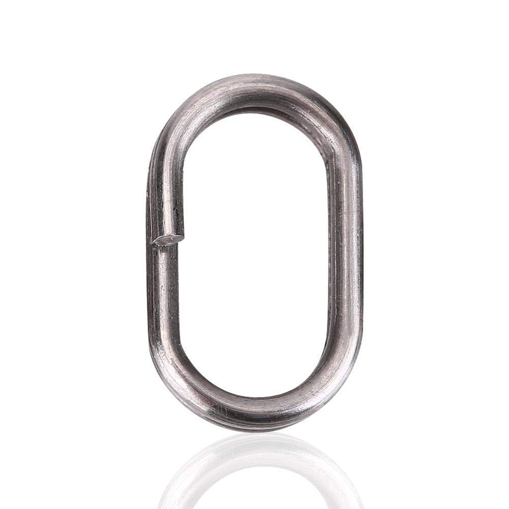 Oval Split Rings Fishing,Oval Split Rings for Fishing Lures,100Pcs Split Rings Stainless Steel Fishing Oval Split Rings Swivel Snap Carp Fishing Tackle Chain Connector 5 Sizes(9 * 15mm)
