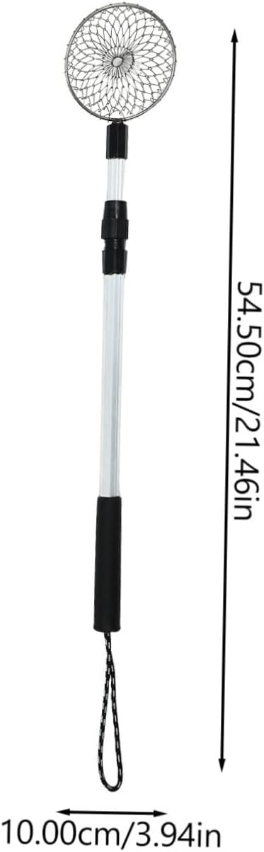 1pc Ice Fishing Skimmer Retractable Handle Steel and Aluminum Fishing Scoop for Ice Compact and Lightweight Accessory