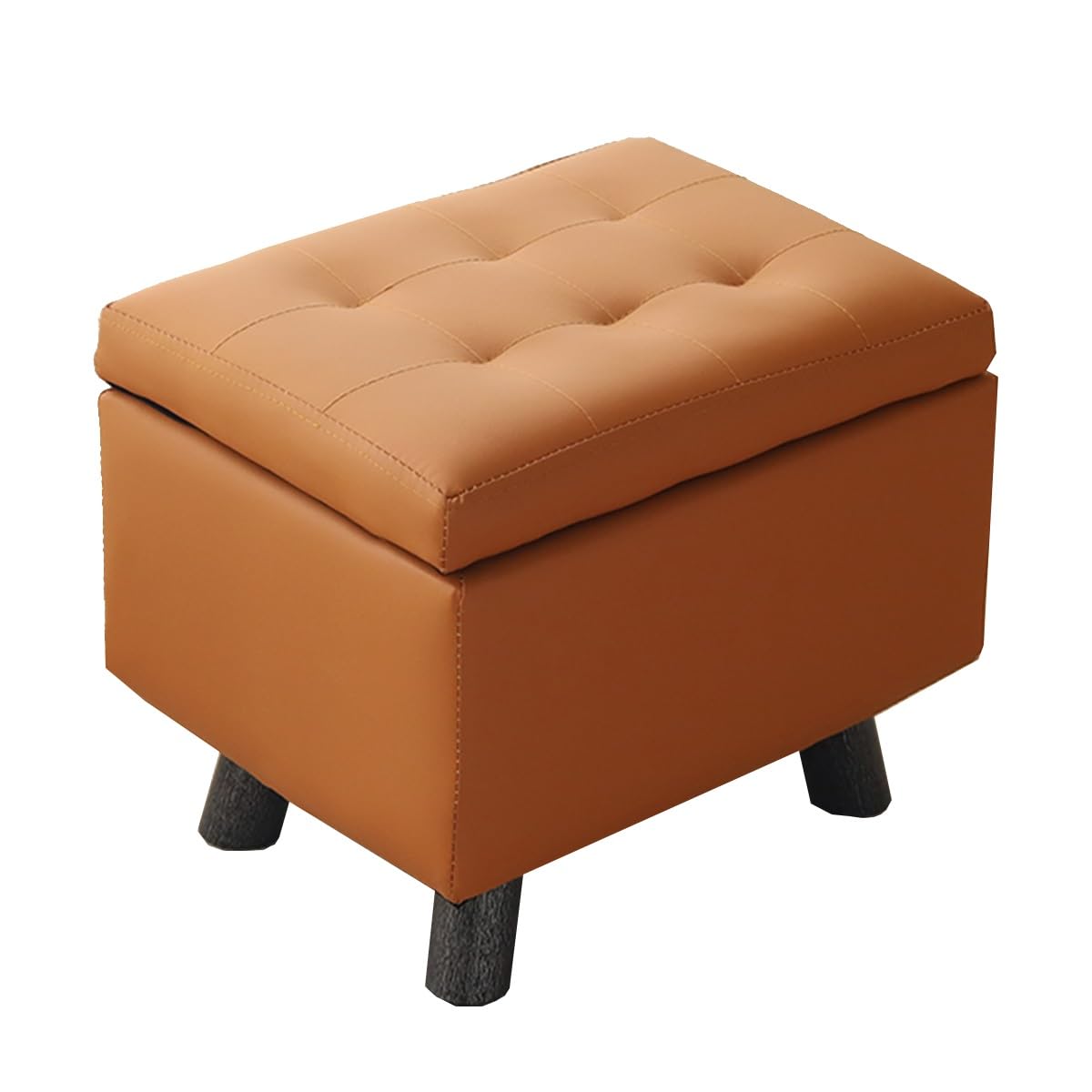 Pouf de rangement rembourré en cuir pour éliminer le désordre
