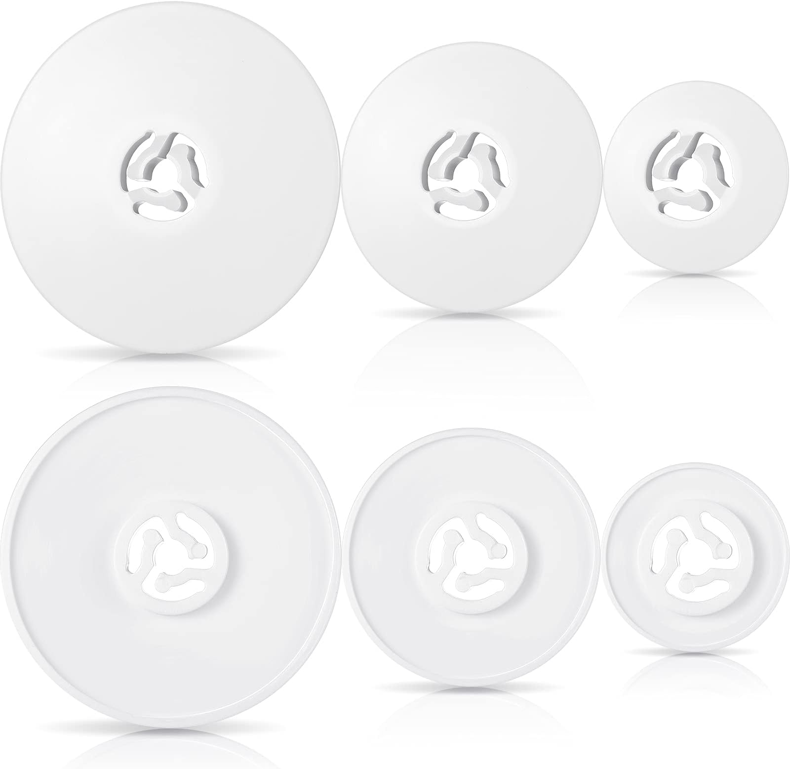 Waydress Spool Cap Sewing Machine Spool Pin Small Medium Large Replacement Cap Compatible with Brother Babylock Sewing and Embroidery Machines 45 35 and 25 mm White(6 Pieces)