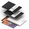 KKDragon To Do List Agenda, Planner Pack van 3, 19cmX13cm Zwart