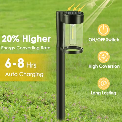 Mancra 10 Pack Metal & Glass Solar Lights Outdoor Waterproof Landscape Path Lights Solar Lights thumb #3