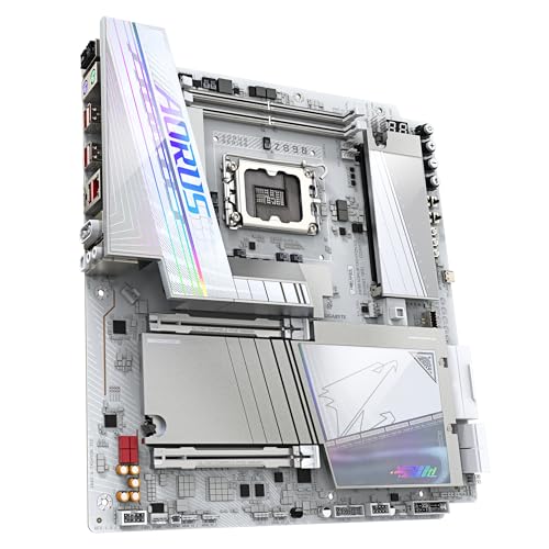 GIGABYTE Z890 AORUS TACHYON ICE Scheda Madre – CPU Intel Core Ultra (Serie 2), VRM a 18+1+2 fasi, fino a 9500 MHz DDR5 (O.C), 1 x PCIe 5.0 + 3 x PCIe 4.0, Wi-Fi 7, LAN 5 GbE, USB 3.2 Gen 2x2 - Scheda madre - Immagine 2