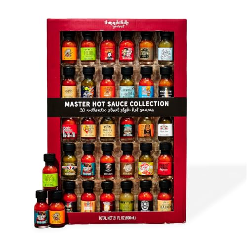 Thoughtfully Gourmet, Master Hot Sauce Collection Sampler Set, Flavors Include Garlic Herb, and...