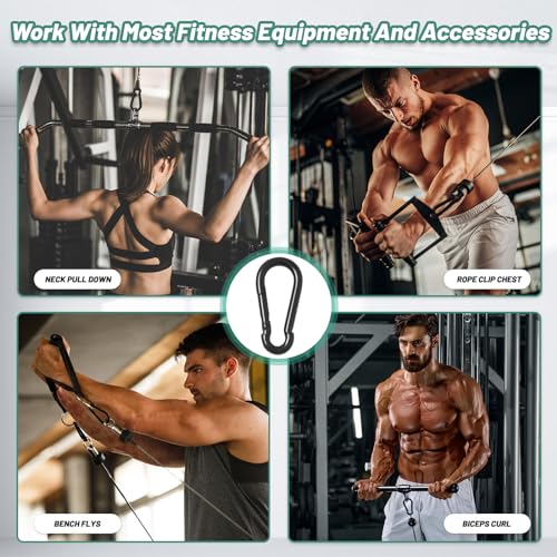 Image of Pixel Panda 3.1&4 Inch Heavy Duty Carabiner Clips Load 1000lbs, 2&4&8Pack Large Snap Hooks for Gym, Outdoor, Swing, Hammock