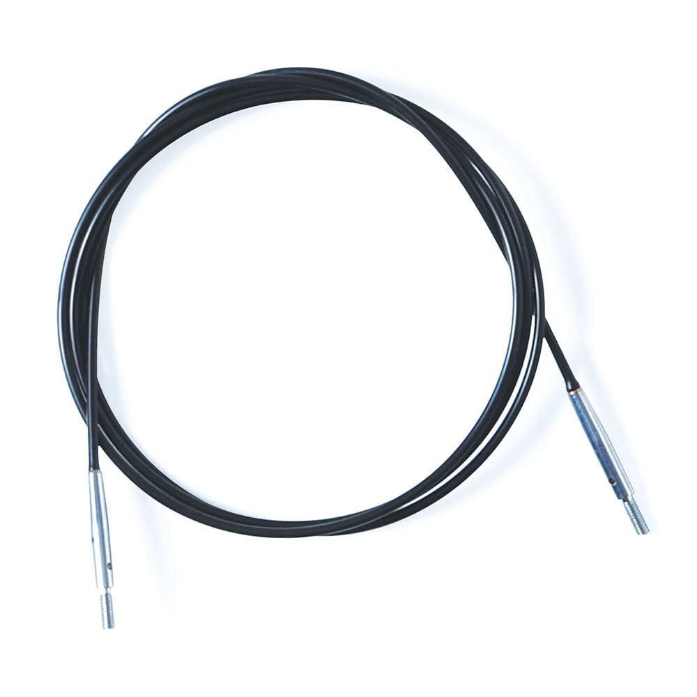 KnitPro - KnitPro The Mindful Collection Stainless Steel Black/Silver Fixed Interchangeable Cable for 120cm Needle - 1 Piece