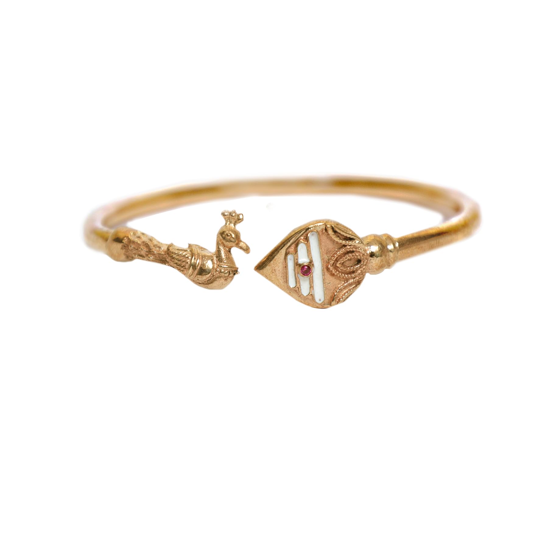 Naveen Metal Works Unisex Panchaloha/Impon/Five Metal Bracelet/Kaapu/Kada - Vel & Peacock Kaapu | Vel Mayil Kaapu | Panchaloha Kada (2-8 (6.3 Cm)) (B0CS6SBW2G) Amazon Price History, Amazon Price Tracker