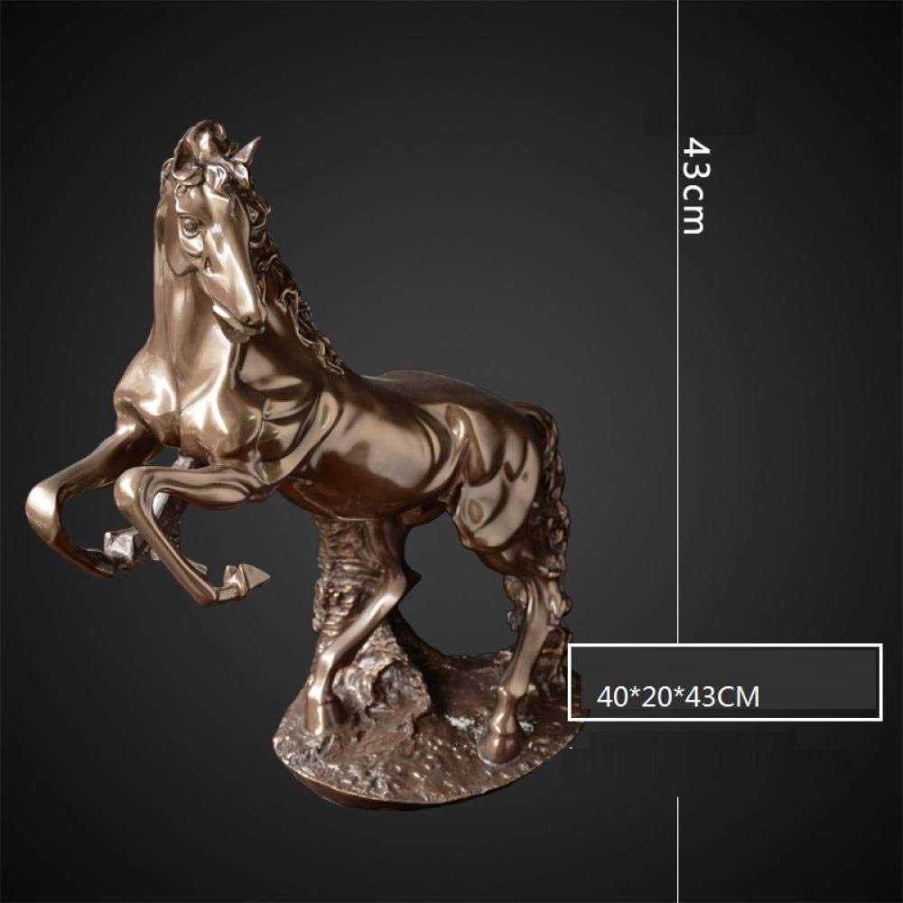 KYUJTYJ Bust Handmade Sculptures Bronze Statue Sculpture Animal Art Marble Base Home Decor