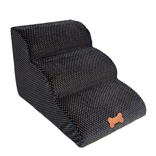 DHFD Antideslizante Escalera de Mascota, Escaleras para Perros Escaleras, Escaleras para Mascotas Escaleras, para Perros y Gatos, Escaleras para Mascotas de 3 Escalones Cover