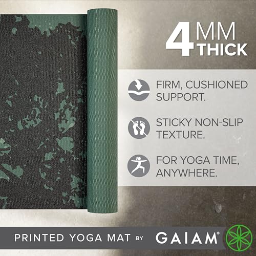 Image of Gaiam Print Yoga Mat, Non Slip Exercise & Fitness Mat for All Types of Yoga, Pilates & Floor Exercises