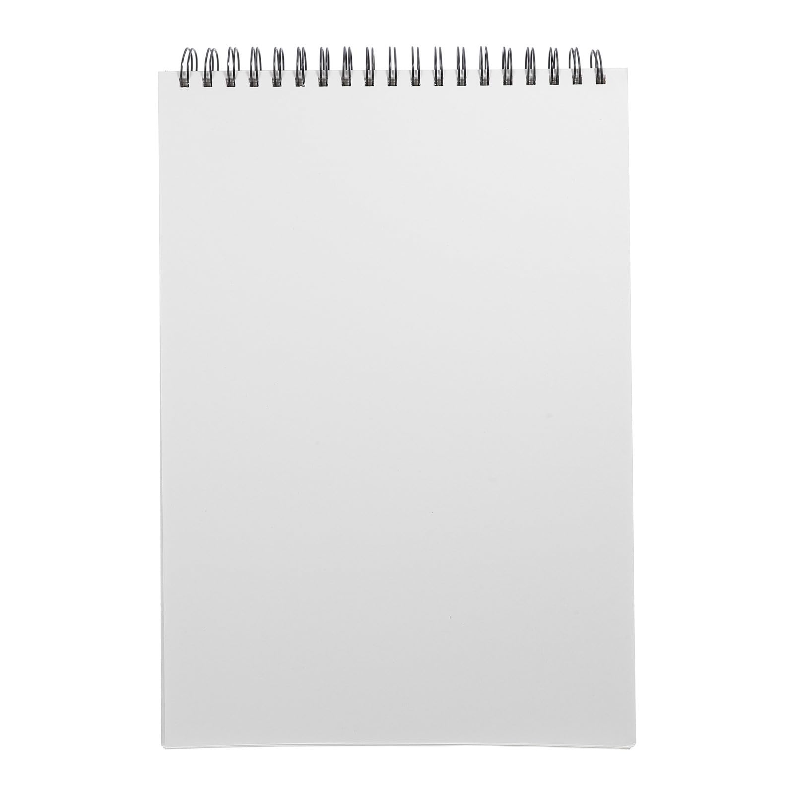 60 Hojas Cuaderno de Dibujo Espiral y Tapa Dura Negra, sin Líneas, Tamaño 15.6x10.2 Pulgadas, 60 Hojas de Papel para Bocetos, Pintura y Bosquejos, Adecuado para Artistas y