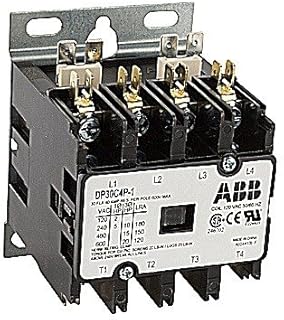 ABB, DP30C4P-F, 4 Pole, 30 Amps, 24VAC Coil, Definite Purpose Contactor