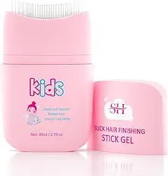 gowwim Novo Gel de Cabelo Infantil, Bastão de Cera de Cabelo Infantil para Controle de Bordas de Cabelo, Bastão de Acabamento de Cabelo com Integração de Pente Projetado para Crianças, Ingredientes Naturais, Adequado para Todos Os Estilos de Cabelo.