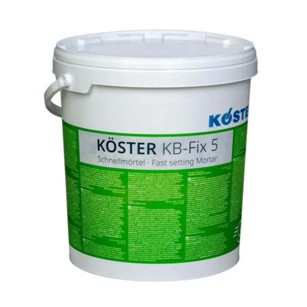 Köster Mörtel KB Fix 5, 7,5 kg Eimer C515007 (Betonschutzmörtel Betoninstandsetzung Betonzusatzmittel Mörtelzusatzmittel Reparaturmörtel Betonreparaturmörtel Schnellmörtel)