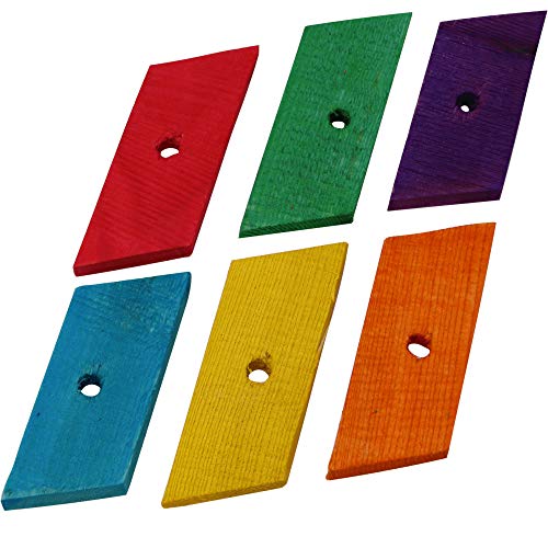 Bonka Bird Toys 970 PK6 Oblong Wood Slats Parrot Foot Craft Talon Cage Part Toy Bonka Bird Toys 970 PK6 Oblong Wood Slats Parrot Foot Craft Talon Cage Part Toy
