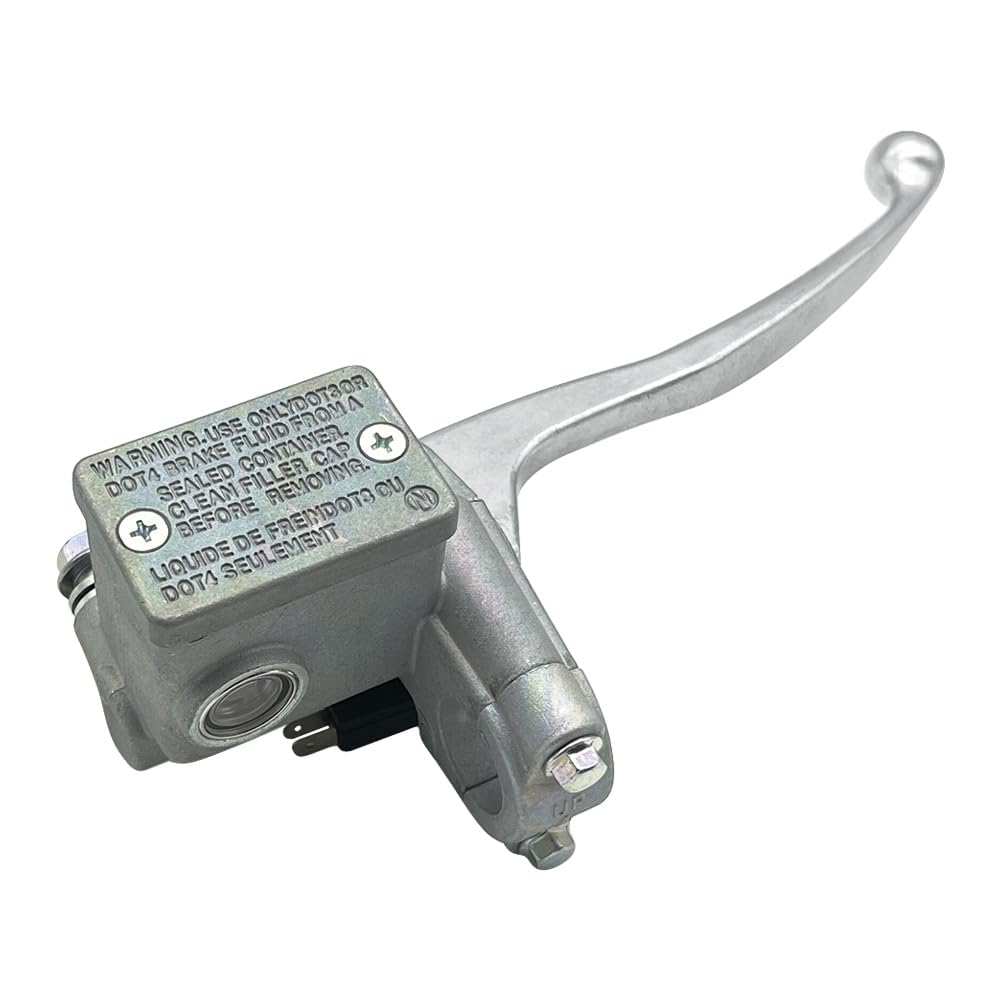 Pompa Cilindro Maestro Freno Anteriore Destra Adatta per Yama-ha YFZ450 Raptor 250 700 Grizzly 550 700 Kodiak 700 YFM250 YFM550 YFM700 (Argento)