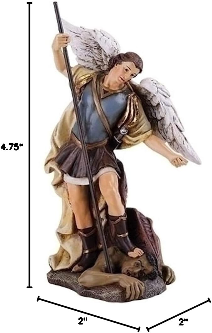 Joseph's Studio by Roman St. Michael the Archangel Figure, 4" Religious Tabletop Statue, Renaissance Collection, Faith Décor