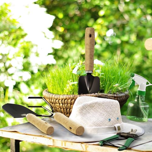 Set de jardín 8 piezas con bolsa de lona beige miniatura 4