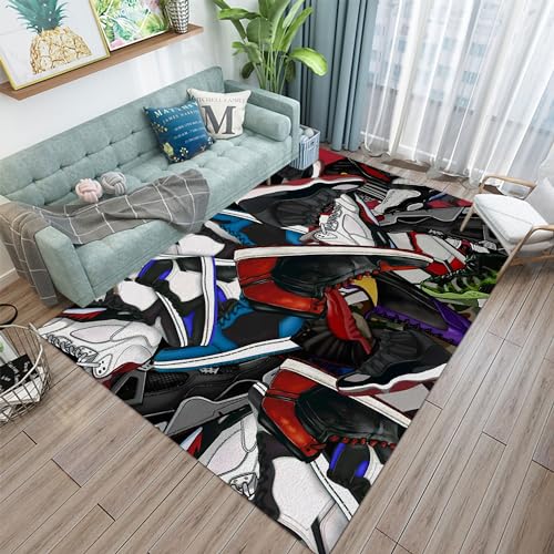 Tapete decorativo de zapatillas de baloncesto 3' x 4' miniatura 4