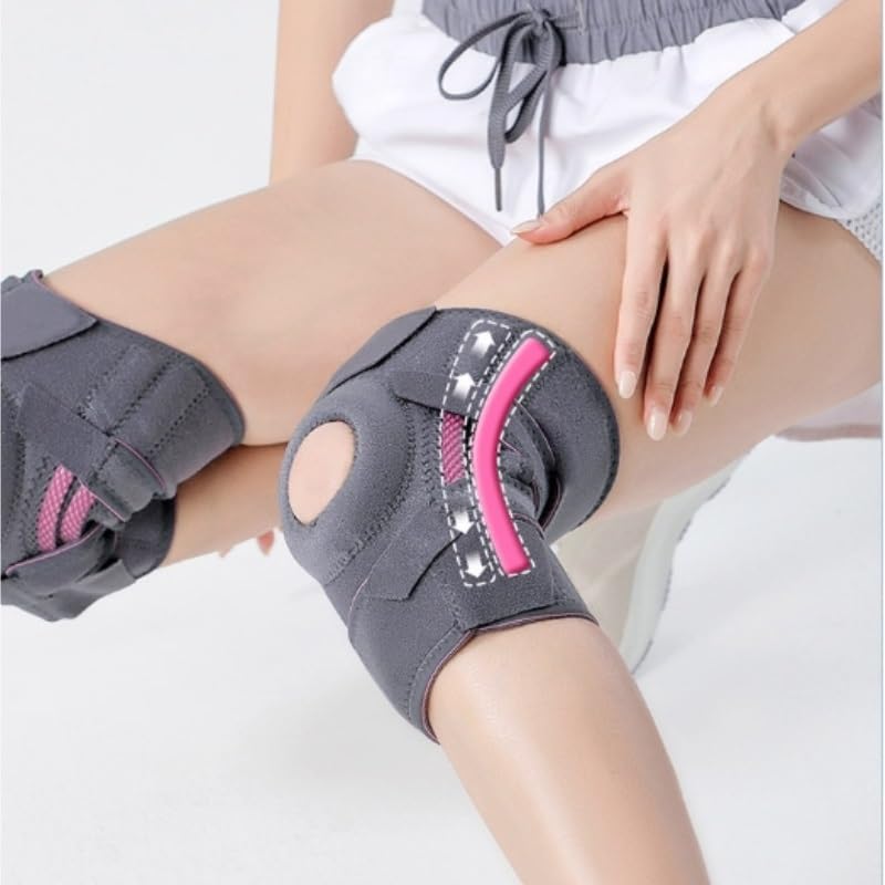 Exercise, protection Sports Knee Pads for Men Meniscus Straps Protective Gear Climbing Women Ball Silicone Knee Pads for Fitness, cycling, running, playing football(Deekgray)