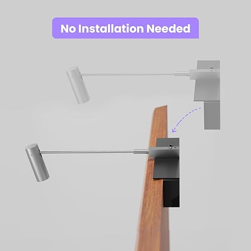 Miniatura 5 de Neatfi Lámpara LED moderna de metal para arte e imágenes, ángulo ajustable, luz de visualización regulable con 3 modos de color 3000K-6000K (18