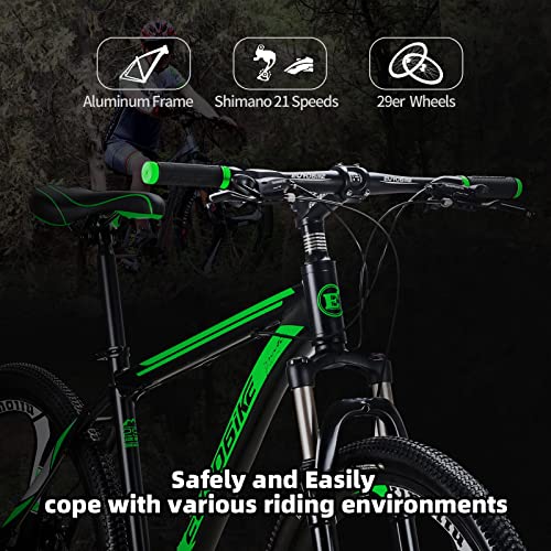 Image of 29 Inch Aluminum Mountain Bike,19 Inch Frame 21 Speed Bicycle, 29ER Bike, Lock-Out Suspension Fork MTB for Mens