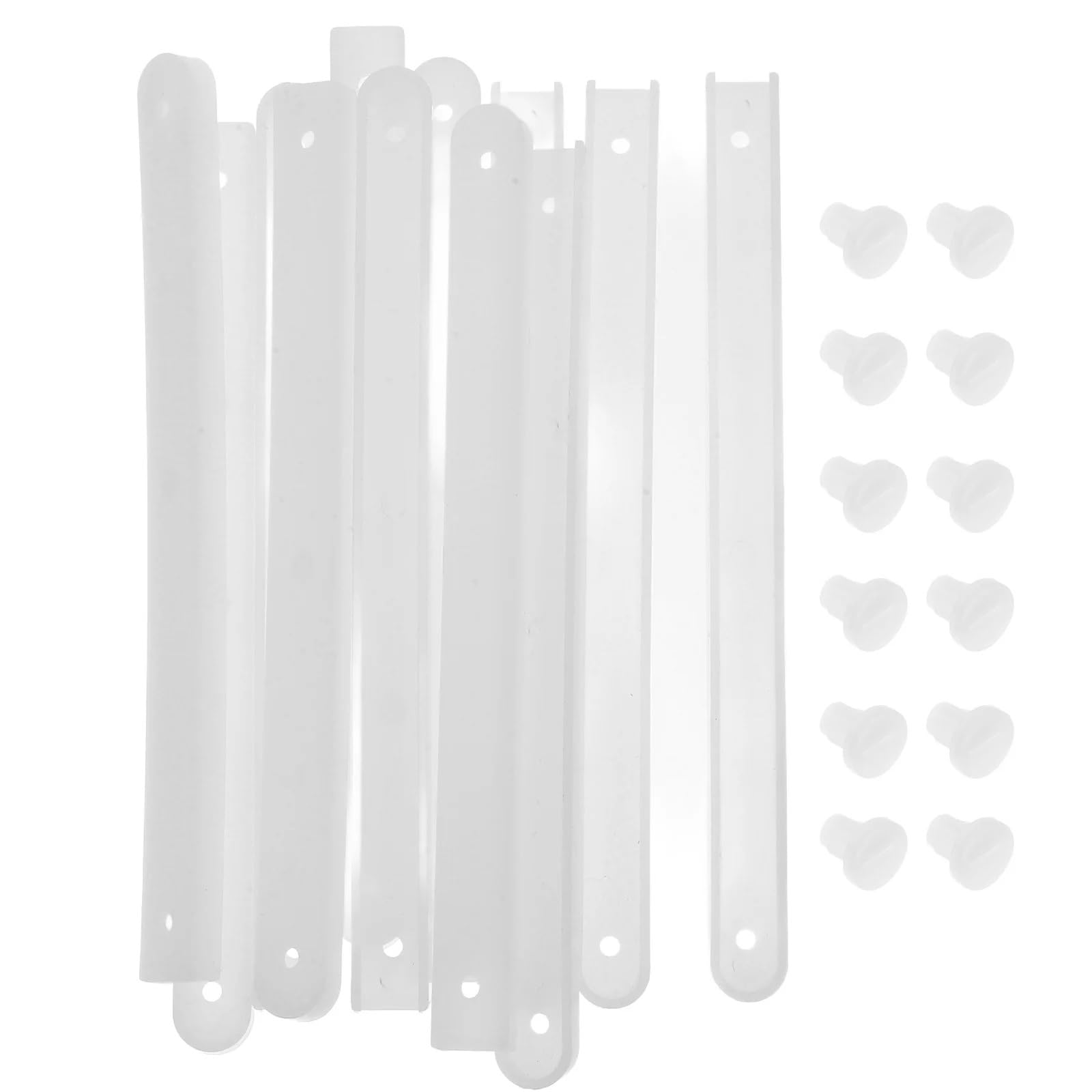 Ppqiru One Color 12Pcs Plastic Silent Drawer Slides One-Piece Structure For Dresser Cabinet Household Replacement Sliding Rails For Cabinet Drawer