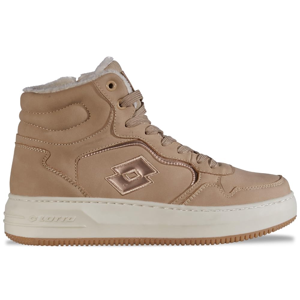 LOTTO Women's Mogila Pf Fur Women's Trainers, Beige Offwhite, 8.5 UK