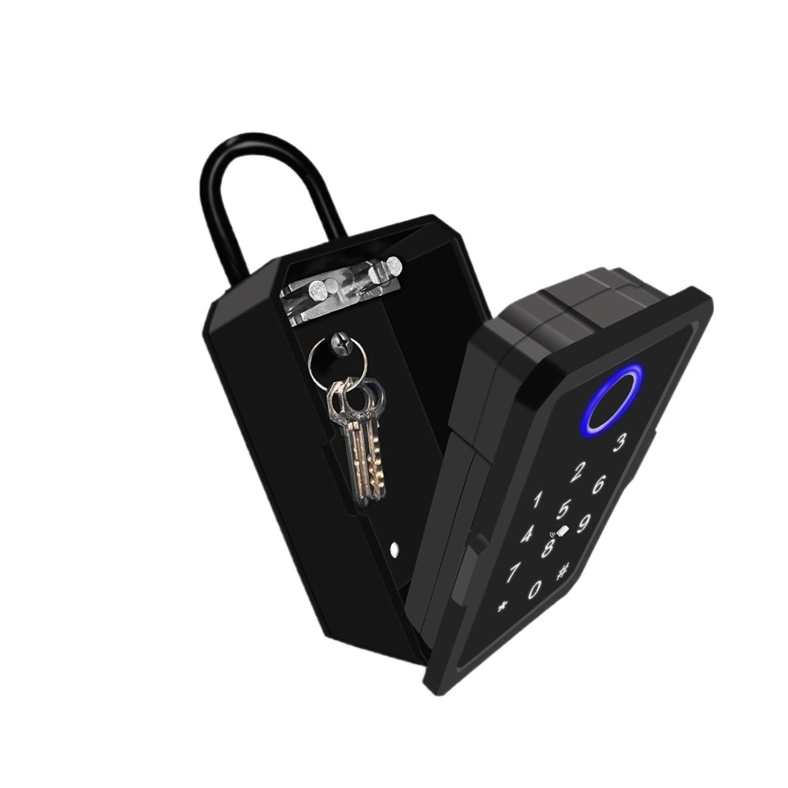 CVFRDD Security Safe Box Tuya Smart Key Box Finrprint Safe Stora Lock Digital Security Lockbox Combination Code IC Card Unlock Door Rental(1pcs Lock Key Box)