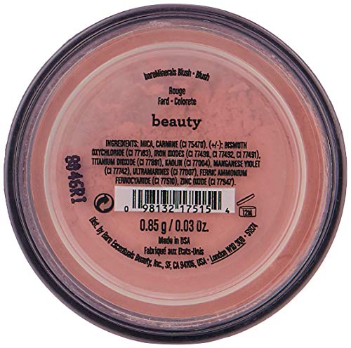 bareMinerals Loose Mineral Powder Blush, Buildable Coverage, Naturally Luminous Lightweight Blush Powder, Talc-Free, Vegan