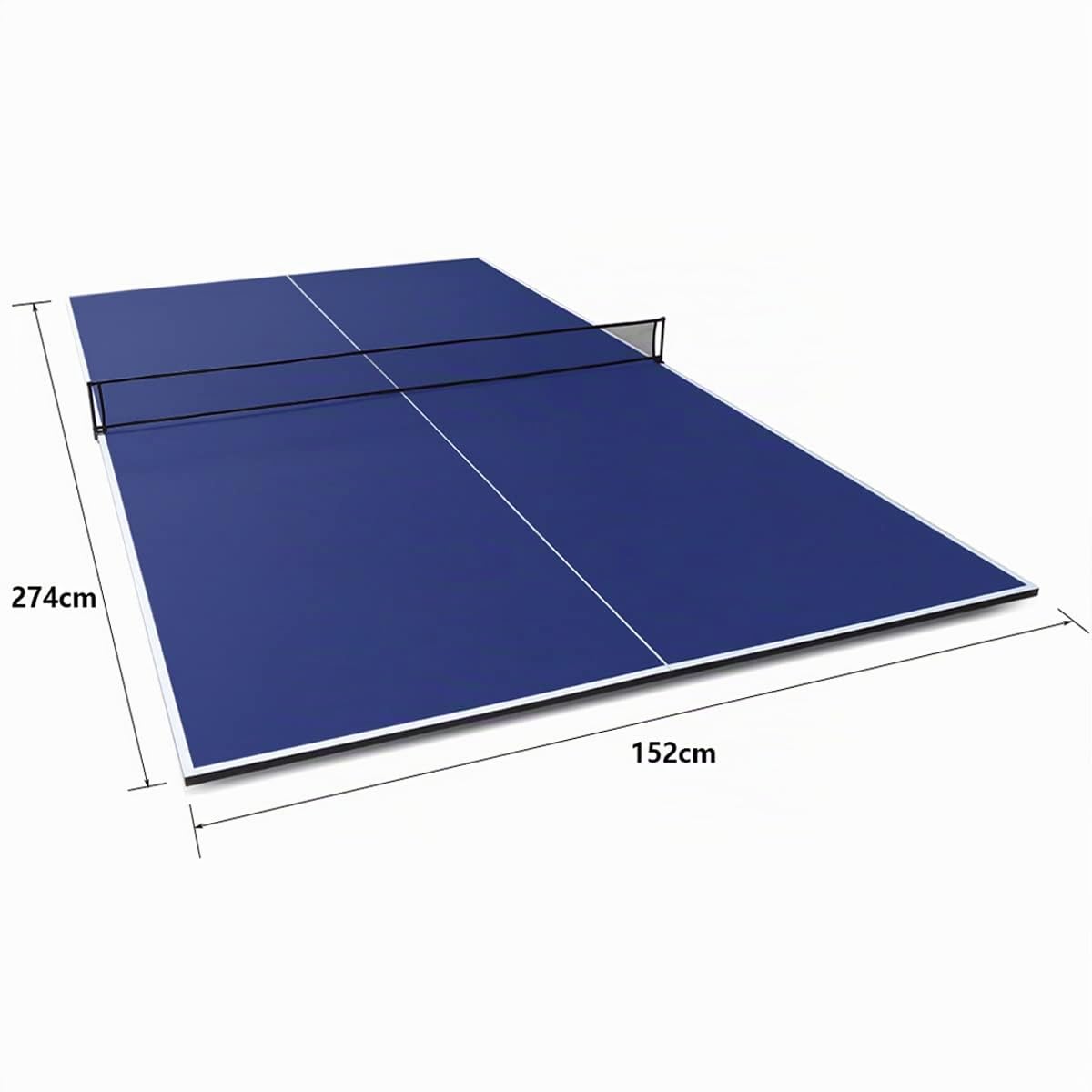 HLC Faltbar Tischtennistisch Tischtennisplatte Top klappbar Indoor inklusive Netz 9ft 274 * 152 * 1.5 cm Ergänzung zu Billiardtisch blau