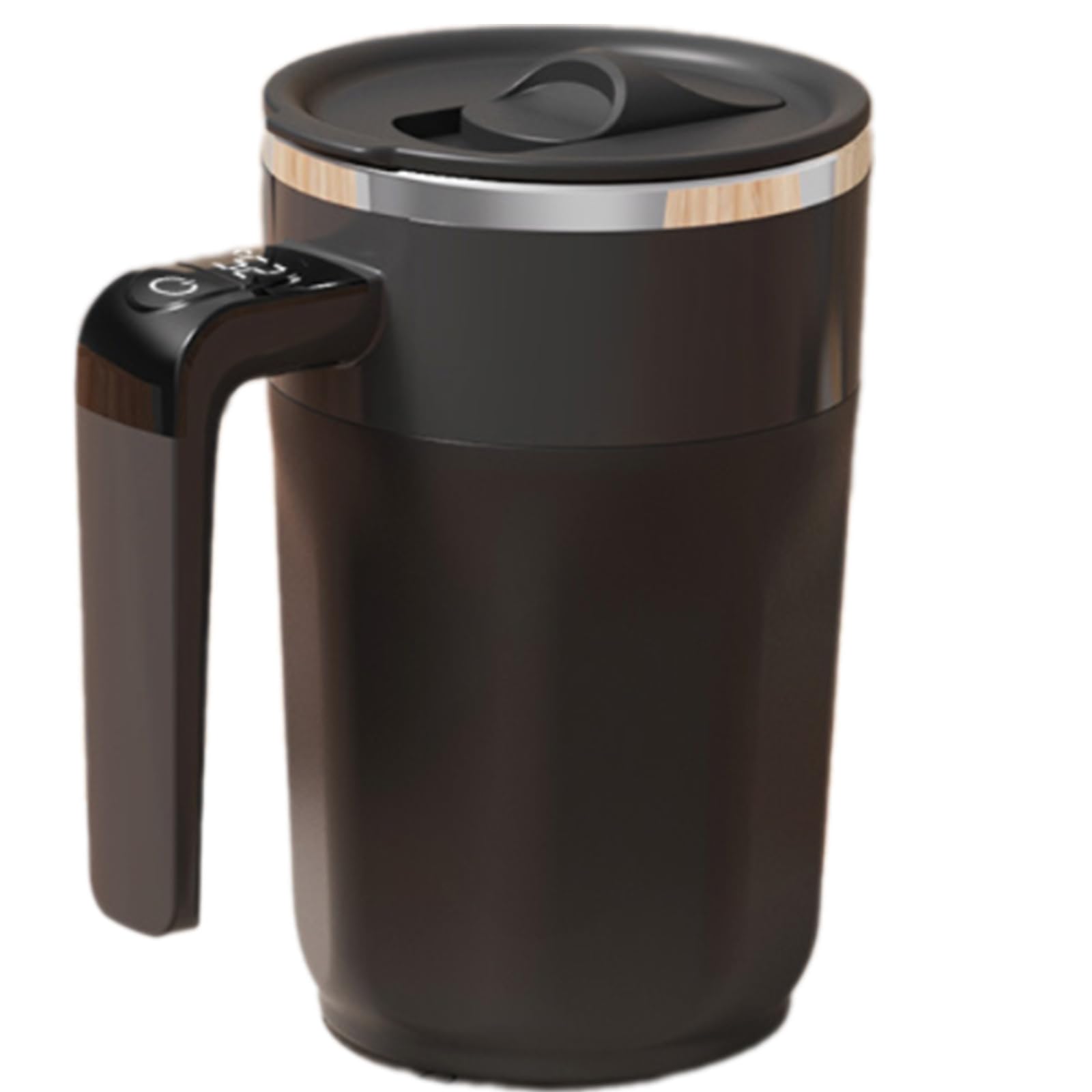 Tsophreniq Automatic Stirring Mug with Temperature Display Rechargeable Electric Mixing Cup Rotating Beverage Mixer LED Temperature Display Mug