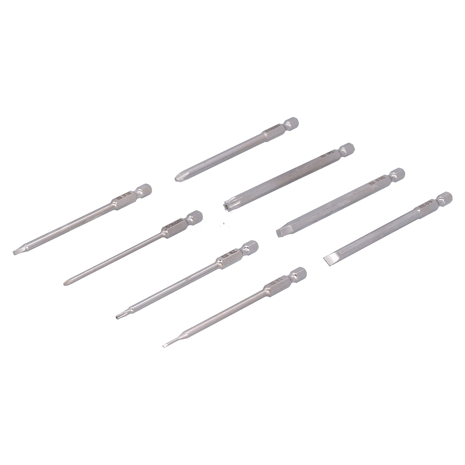 Set di 30 punte per cacciavite magnetiche, punte in acciaio S2 con scatola di conservazione, a forma di stella, a croce e a quadrata, compatibili con avvitatori e trapani elettrici (150 mm)