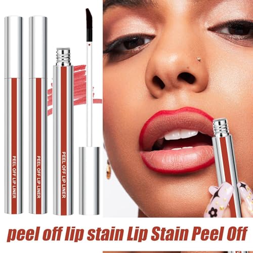 Labial líquido peel off mate e impermeable con mancha de labios de larga duración 3