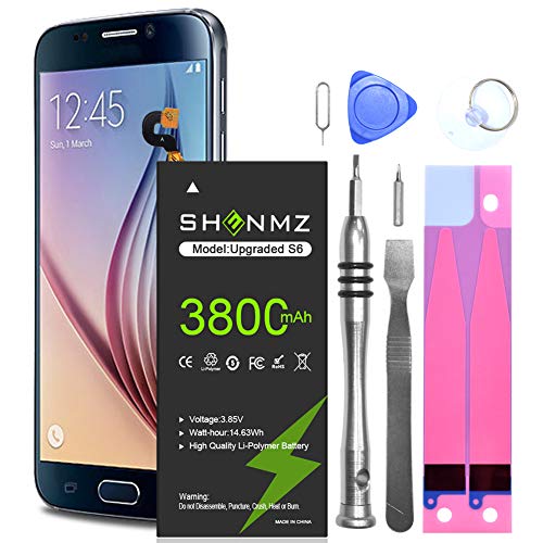 Galaxy S6 Battery,[Upgraded] 3800mAh Li-Polymer EB-BG920ABE Replacement Battery for Samsung Galaxy S6 SM-G920 G920V G920T G920A G920P G920I G920F S906L with Repair Tools [1 Years Service]
