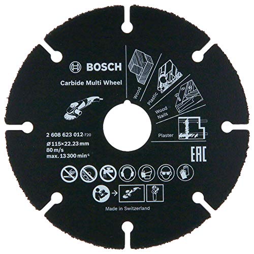 Bosch Professional Mola Da Taglio Carbide Multi Wheel, Multi Material, Accessorio Per Smerigliatrice Angolare, 115 Mm