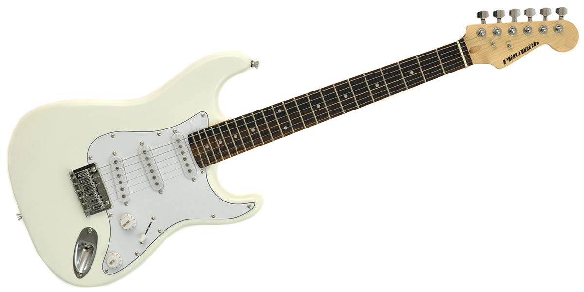 Amazon | PLAYTECH (プレイテック) エレキギター ST025 WHITE 570mm 