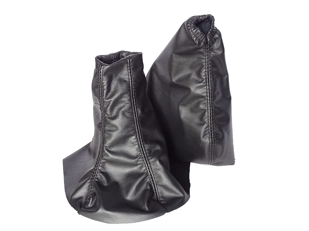 The Tuning-Shop Ltd Compatible with Shift Boot & E Brake Boot for Ford Focus MK2 2008-2011 Leather