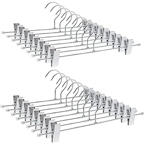 Amber Home Metal Pants Hangers with Clips 50 Pack Cover