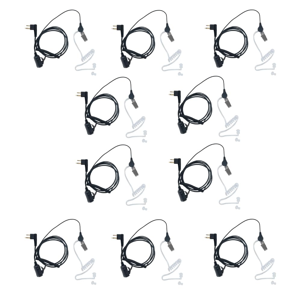 TDYU Walkie Talkie Headset Earpiece with Ptt Mic Covert Acoustic Tube Earpiece Compatible with Motorola cls1110 cp200 cls1410 cp200d cp185 rdm2070d 2