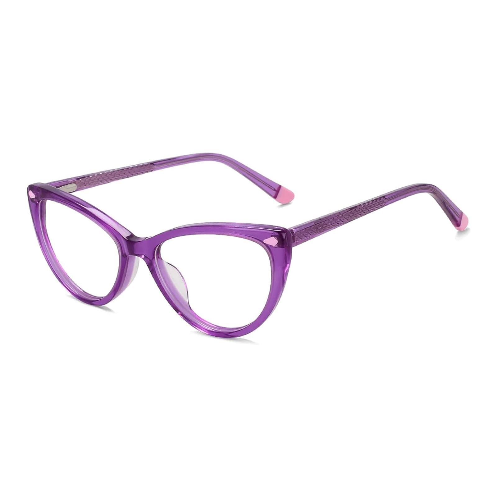 Montature Montature per Occhiali Carine Montature per Occhiali in Acetato Cat Eye Montature per Occhiali ottici Occhiali Portatili da 120 * 128 mm Unisex Comodo da Indossare