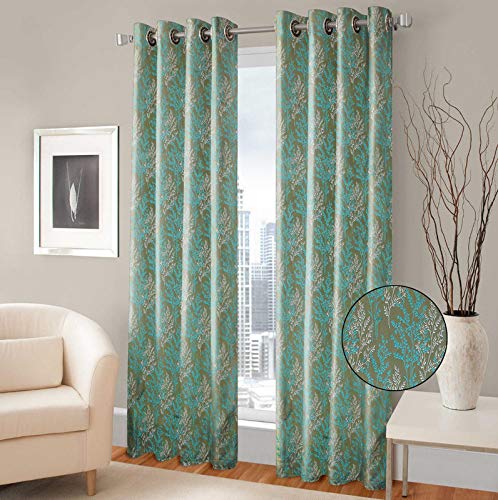 Fresh From Loom Window Curtains 5 Feet Long | High Tenacity Yarn Polyester Weaved Curtains | Premium Screens for Home Office | Prada for Living Room Bedroom | Dust Repellent Hypoallergenic (Aqua, 2pc) (B08GG9TLV8) Amazon Price History, Amazon Price Tracker