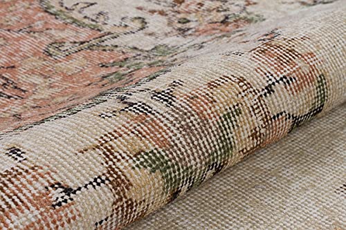 Tapis vintage turc fait à la main ALLMODE une âme d'artisan en beige W_17 - 4