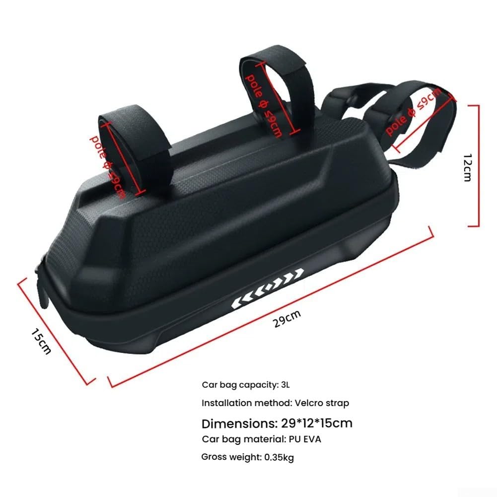Hartschalen-Aufbewahrungstasche für Roller, 2 l/3 l, wasserdichte Aufbewahrungstasche mit Schnellentriegelungs-Tragegriff für Pendler und Reisen (3 l)