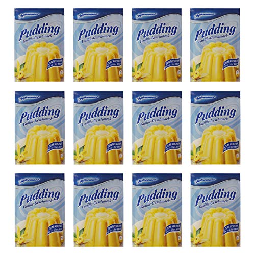 12er Pack Komet Pudding Vanille-Geschmack (12 x 40 g) Puddingpulver Puddingdessert Dessert Dessertpulver