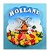 Pamiątka magnes Holandia wiatrak tulipany 7,5 x 7 x 1,8 cm Holland Maritim magnes na lodówkę figurka dekoracyjna GMTX 6732